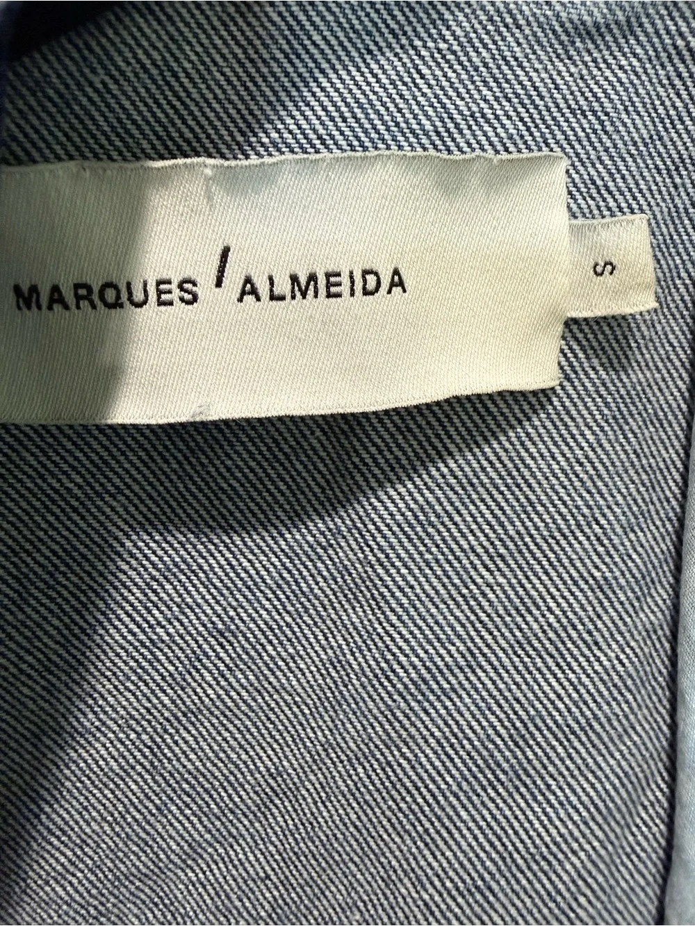 Marques’ Almeida NWOT Asymmetrical Denim Frayed Hem Dress - Blue size S - Picture 3 of 3